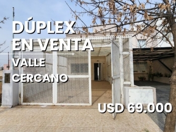 DPLEX EN VENTA 2 DORMITORIOS VALLE CERCANO 